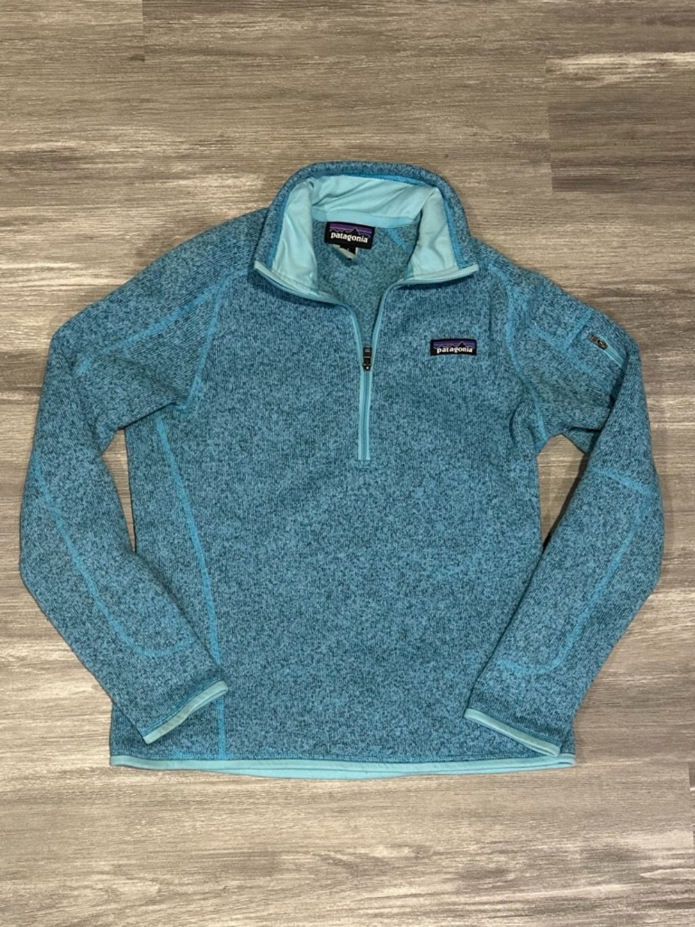 Patagonia Women’s Better Sweater 1/4 Zip Fleece Pullover Light Blue Small